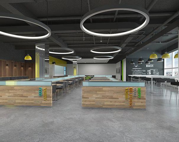 公司食堂裝修設計實景圖