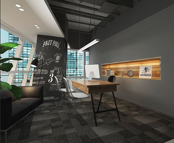 藝術品展示窗辦公室設計實景圖